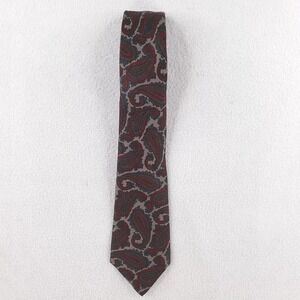 Vintage Benchmark Tie Mens Neck Tie Gray Red Green Paisley Silk USA MADE‎ 57x3.5